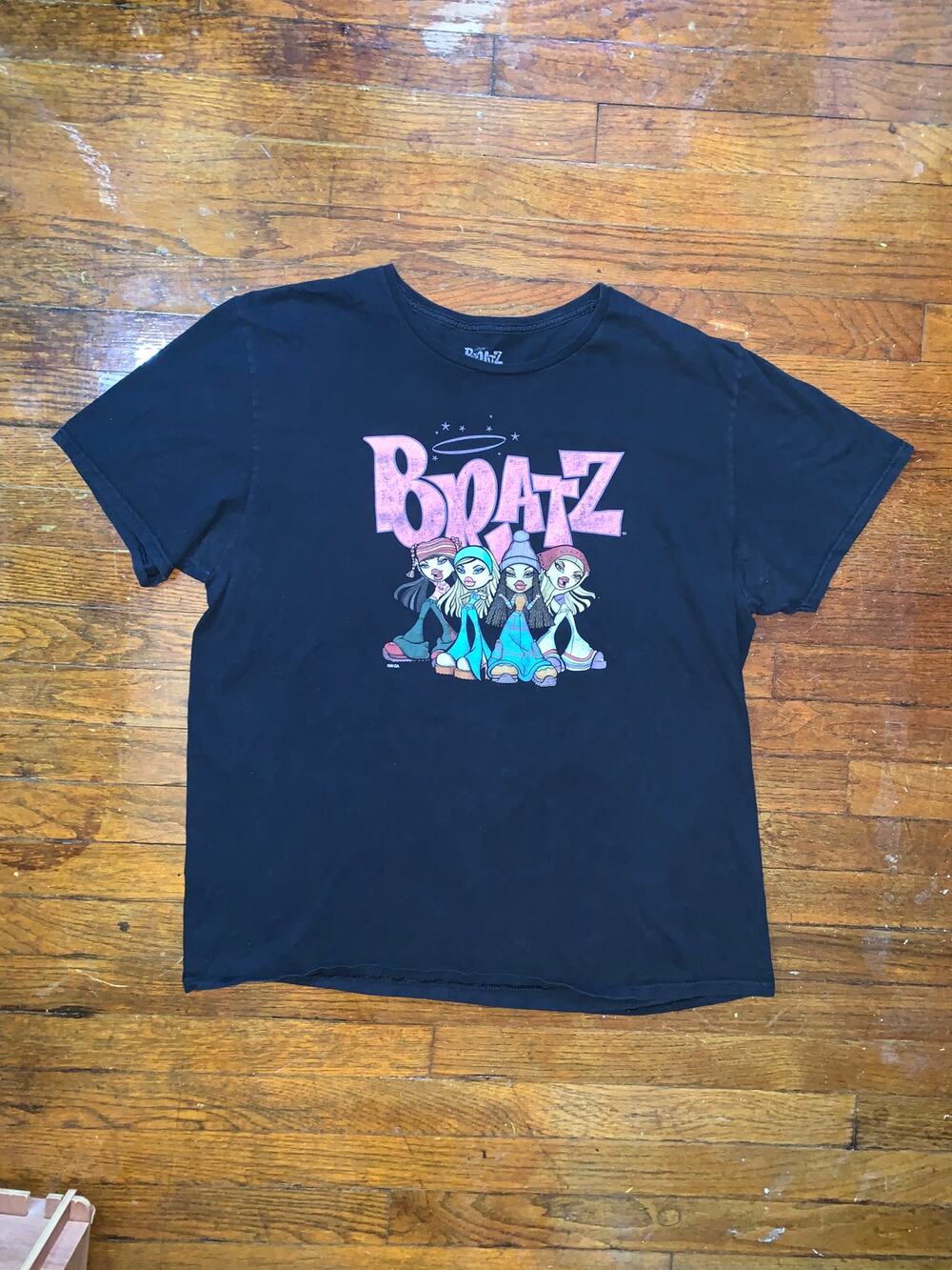Bratz Graphic T-Shirt Mens XL Black Y2K Cartoon Girls Fashion Tee